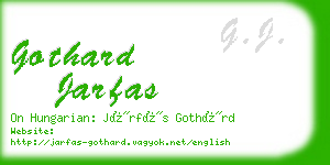 gothard jarfas business card
